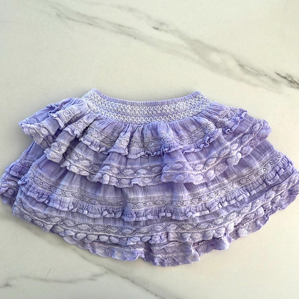 Love shack fancy 4-5y skirt ruffle lavander girls Beverly hills purpul